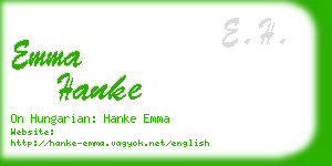 emma hanke business card